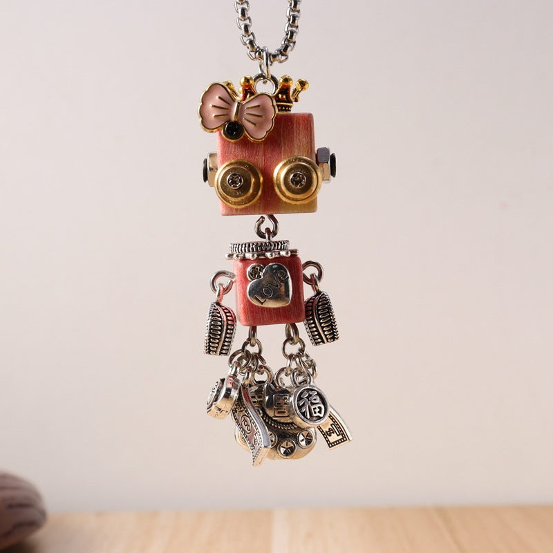 Vintage Robot Handmade Niche Design Gift Pendants