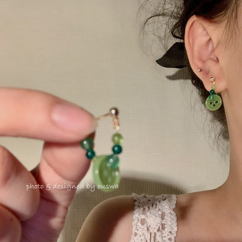 Delicate Pearl Crystal Eardrops Gentle Elegant Ear Buckle