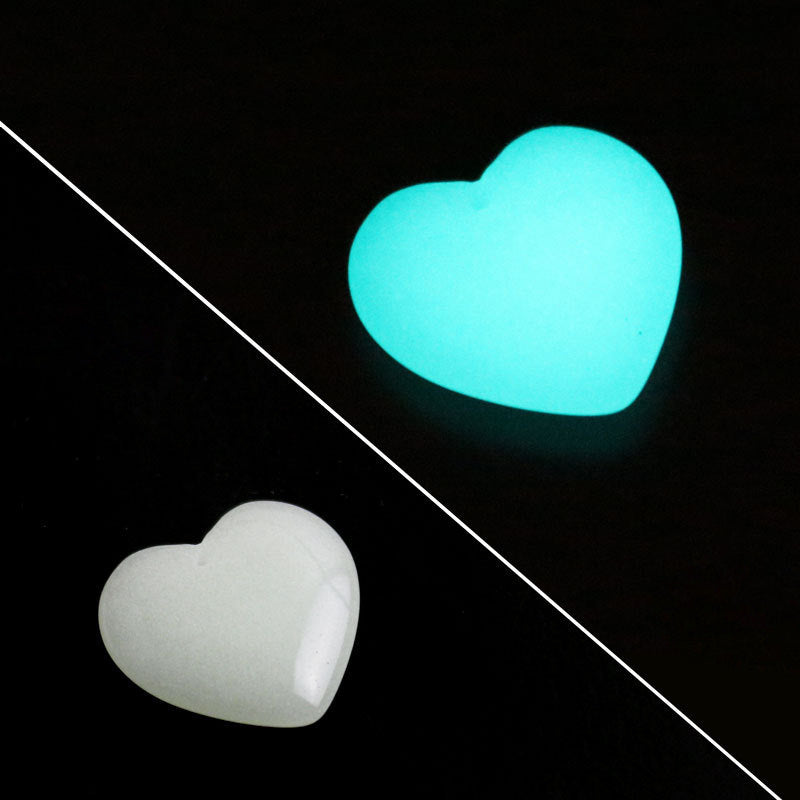 Stone Water Drop Heart Shaped Fluorescent Pendants