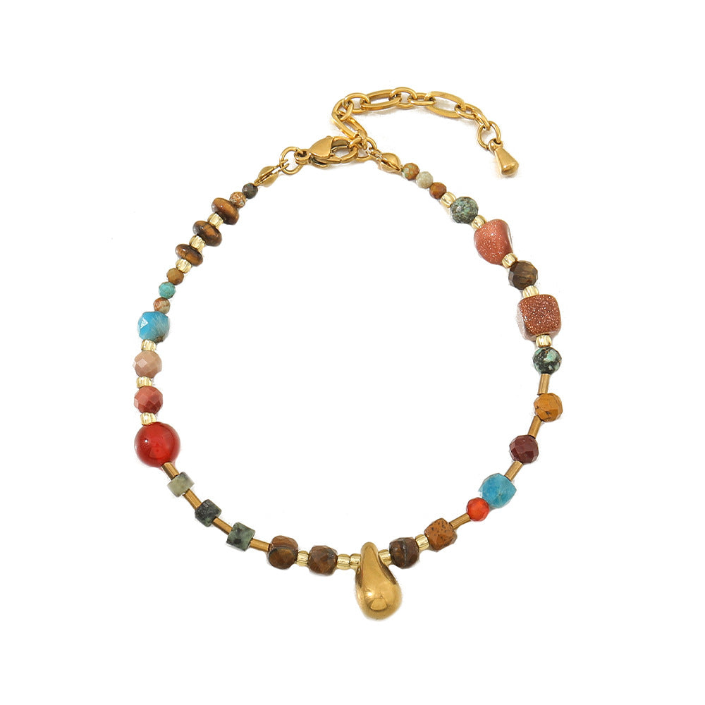 Style Lucky Natural Stone Design Retro Bracelets