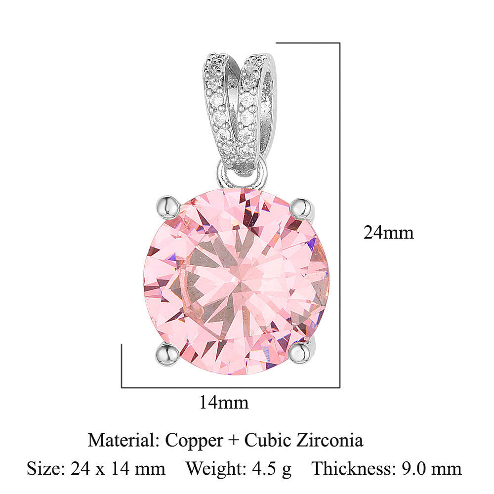 Zircon Copper Color Zirconium Micro Inlay Ornament Clavicle Pendants