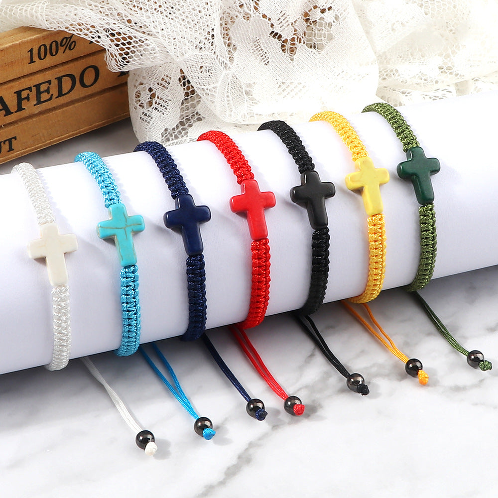 Green Twist Bow Hand-knitted Pure Thread Hand Woven Bracelet