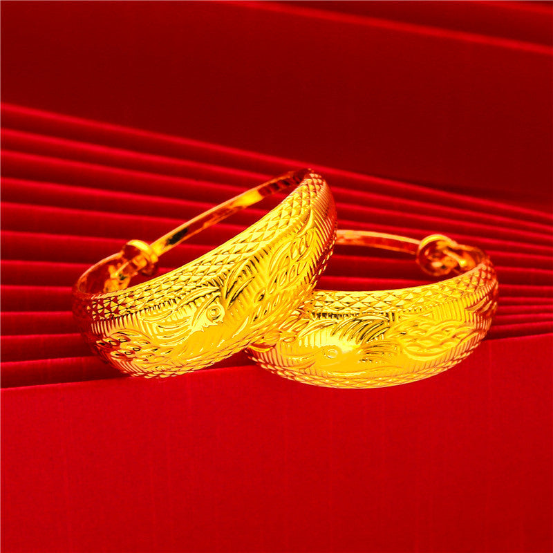 Vintage Dragon Phoenix Fu Tai Ethnic Style Earrings