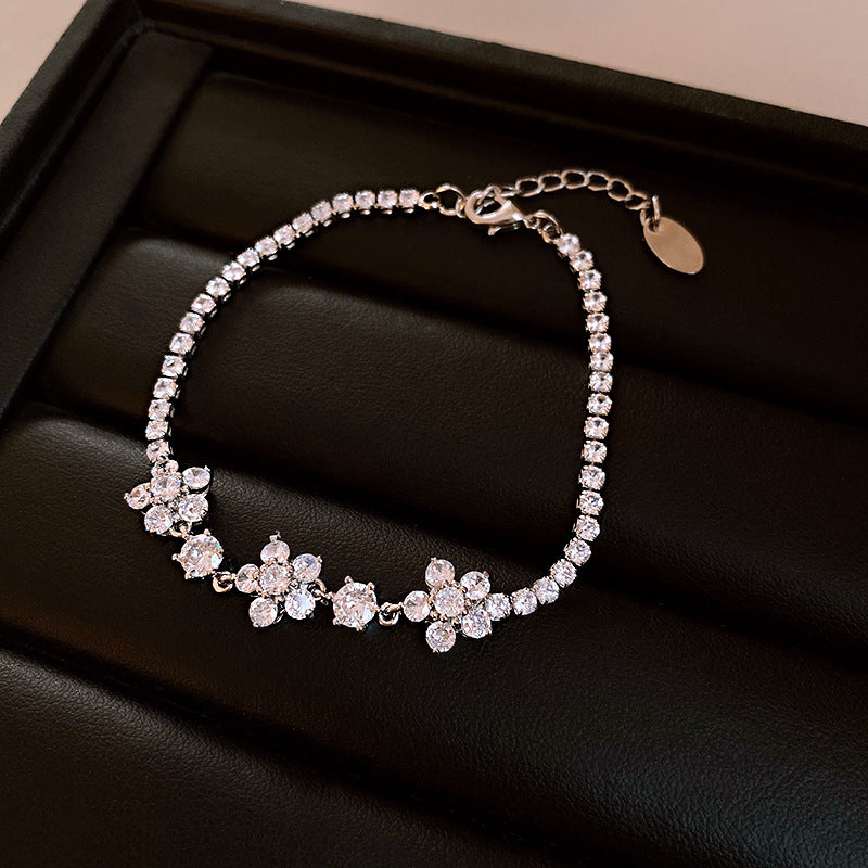 Zircon Adjustable Female Simple Light Luxury Graceful Bracelet