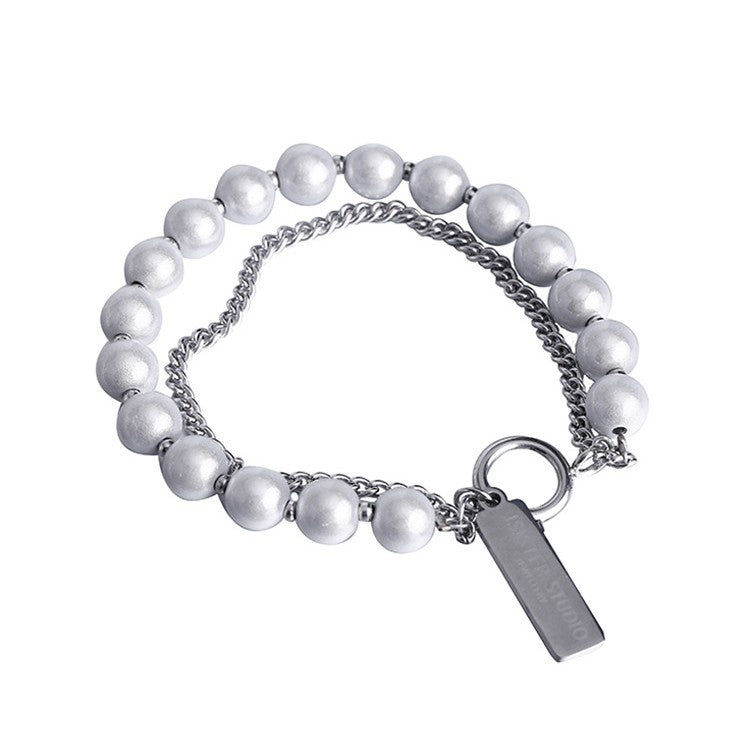 Women's Square-shaped Reflective Bead Design Summer Simple Bracelets