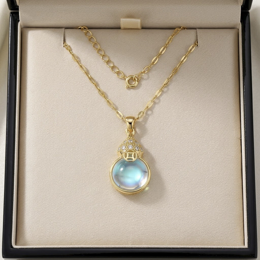 Women's Elegant Rainbow Fashion Star Moon Clavicle Necklaces