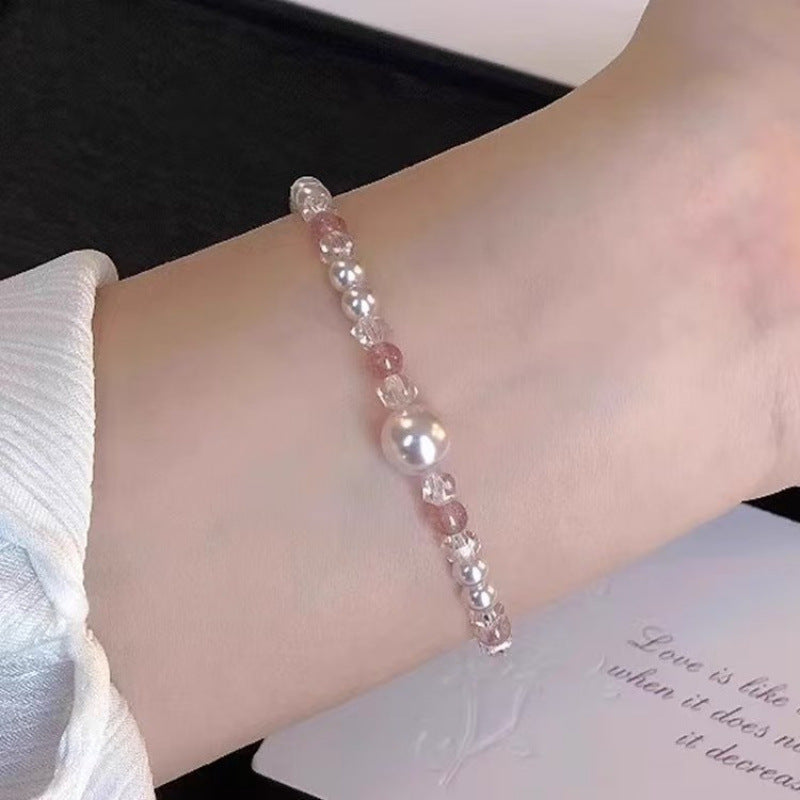 Women's Strawberry Pearl Light Luxury High-grade Imitation Niche Bracelets
