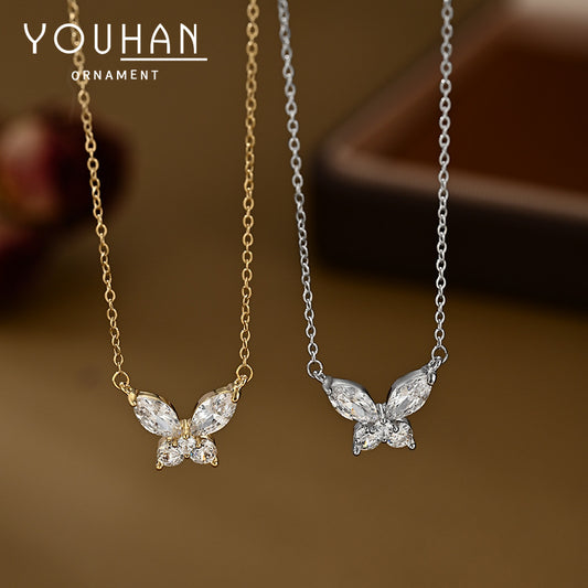 Zircon Temperament Clavicle Chain Female Niche Design Necklace
