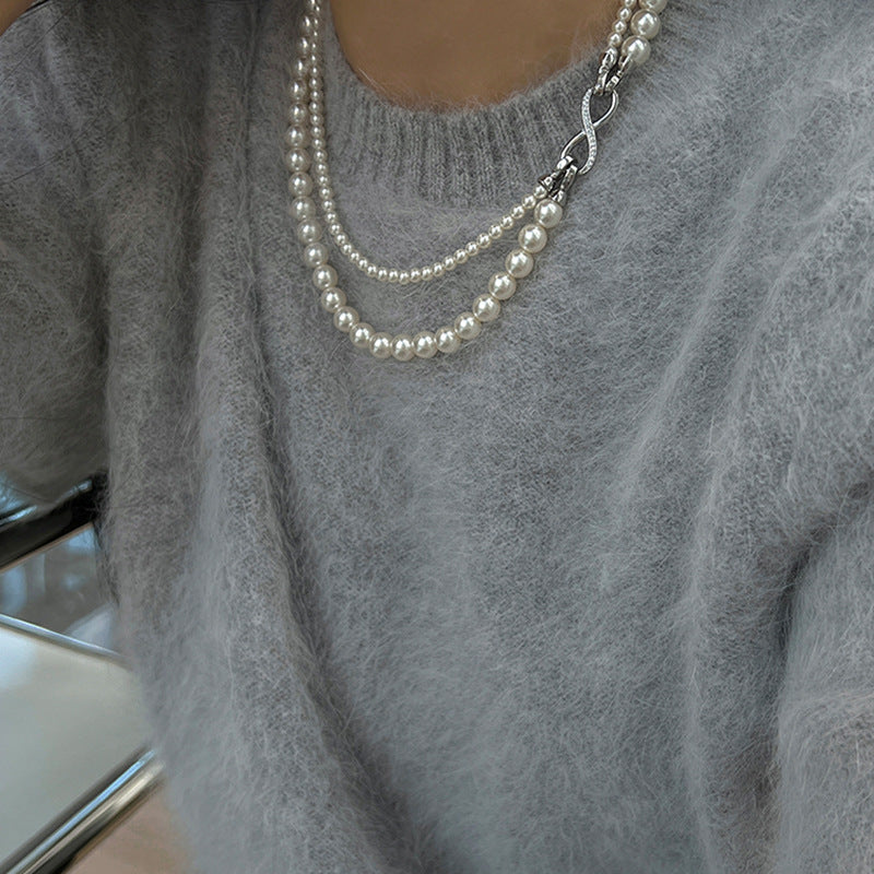 Pearl French Elegant Beaded Clavicle Chain Necklaces