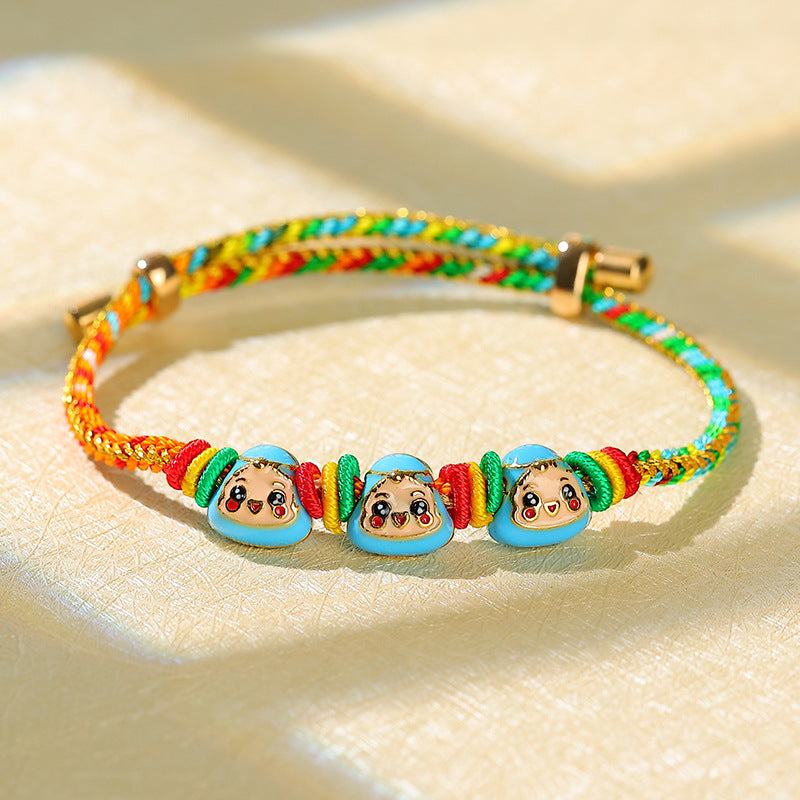 Children's Dragon Boat Festival Colorful Rope Carrying Strap Hand-woven Tiger Sachet Bracelets