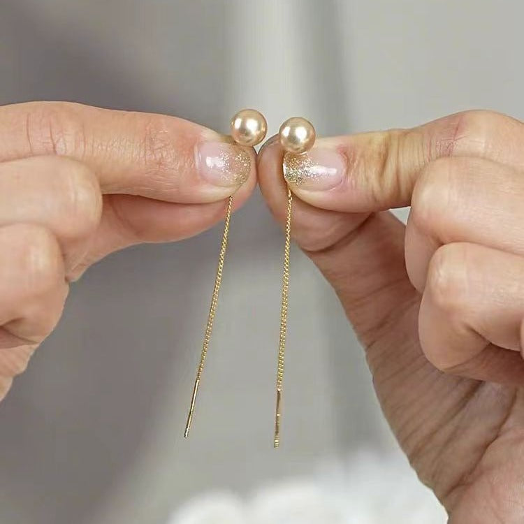 Long Fringed Pearl Elegant High Sense Fashion Minimalism Light Luxury Ear Line