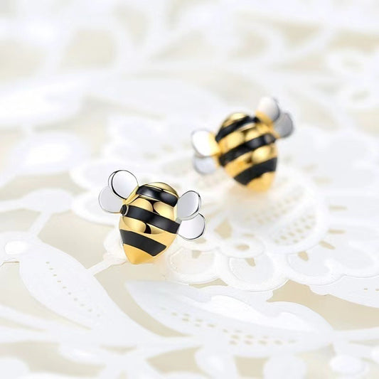 Ear Female Sweet Temperamental Mini Stereo Stud Earrings