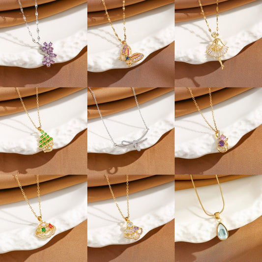 Women's Titanium Steel No Fading High-grade Design Necklaces