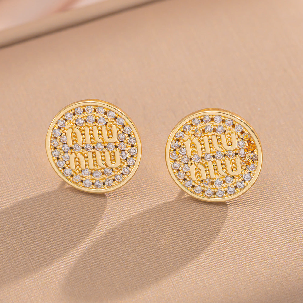 Simple Classic All Match Fashion Zircon Earrings