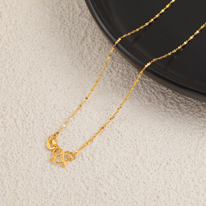 Full Body Titanium Steel Elegant Buckle Necklaces