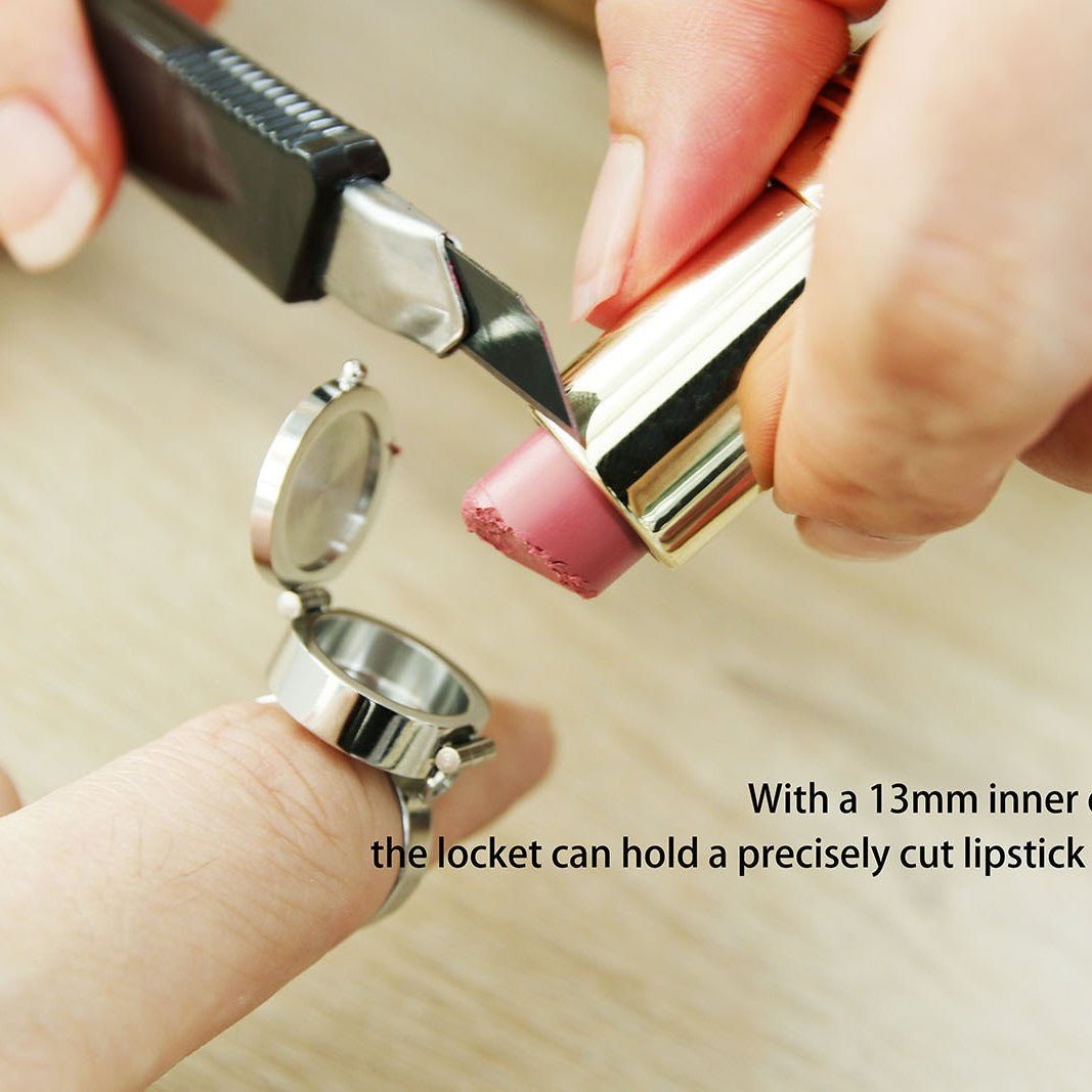 Storage Lipstick Titanium Steel Fashion Stainless Ring