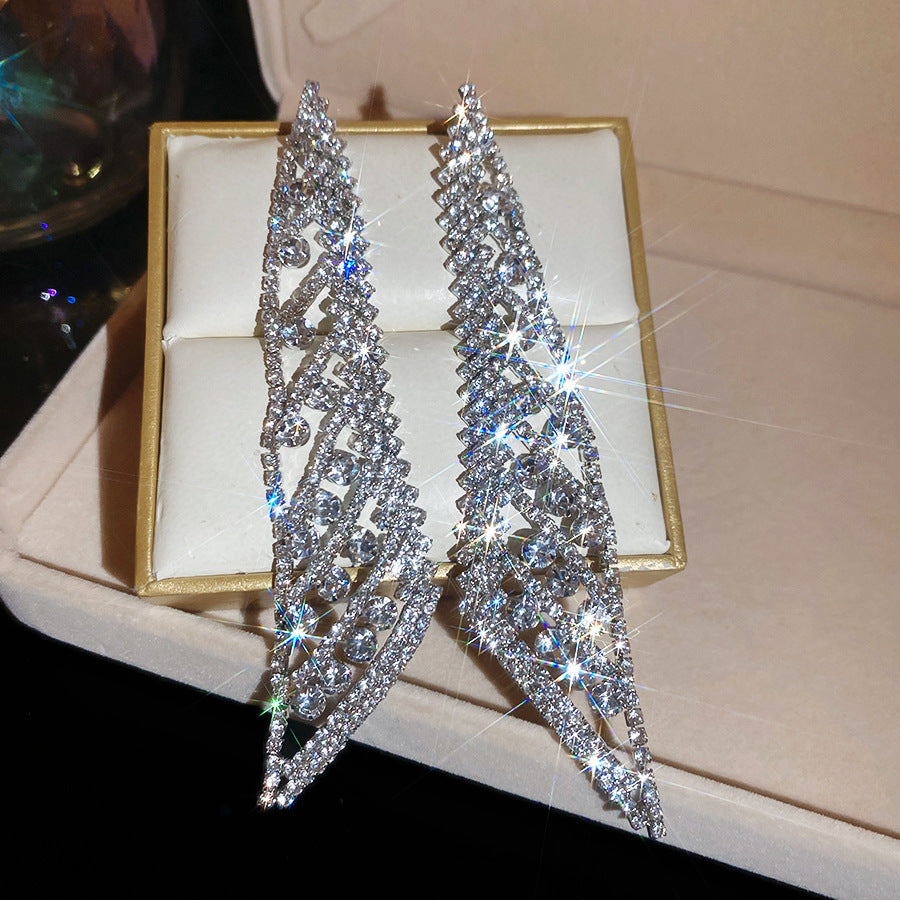 Women's Sier Diamond Tassel Light Luxury High-grade Simple Rings