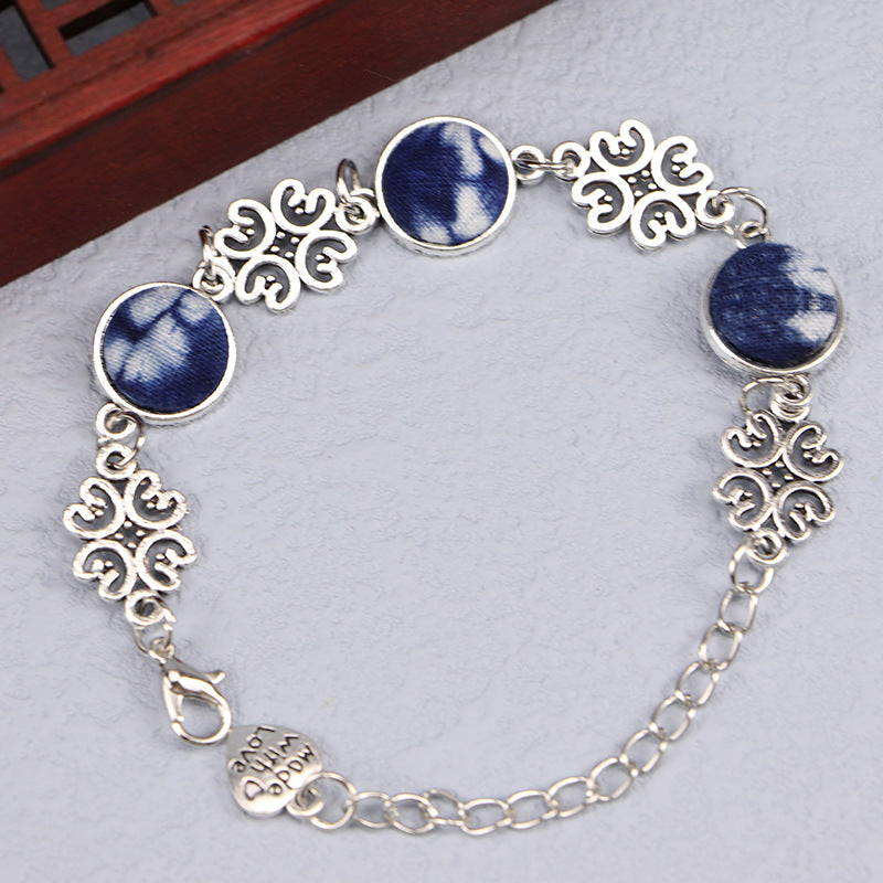 Women's Yunnan National Style Blue Dyed Dali Bracelets
