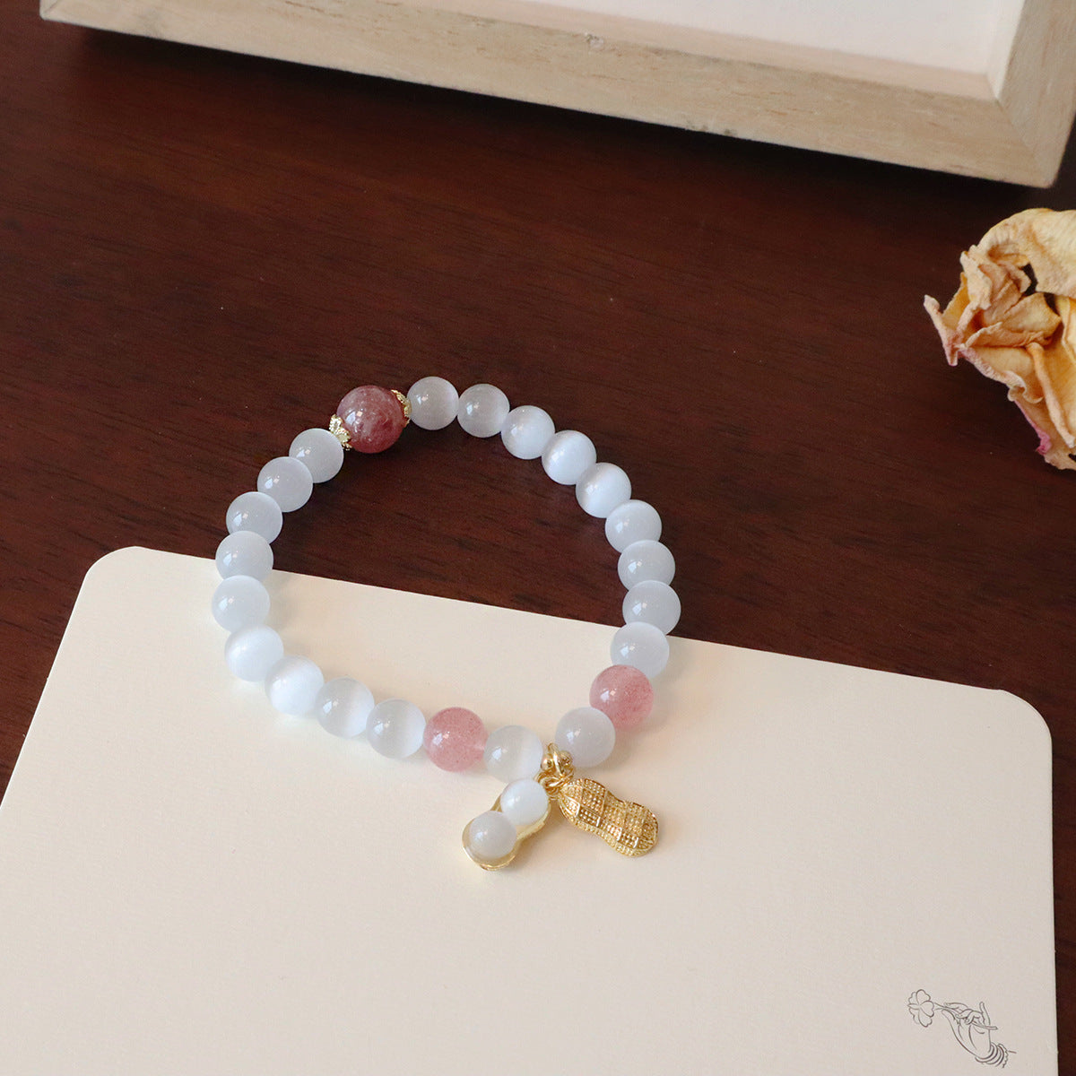 Opal Peace Buckle Beaded National Fashion Chinese Style Design Bead Bracelets