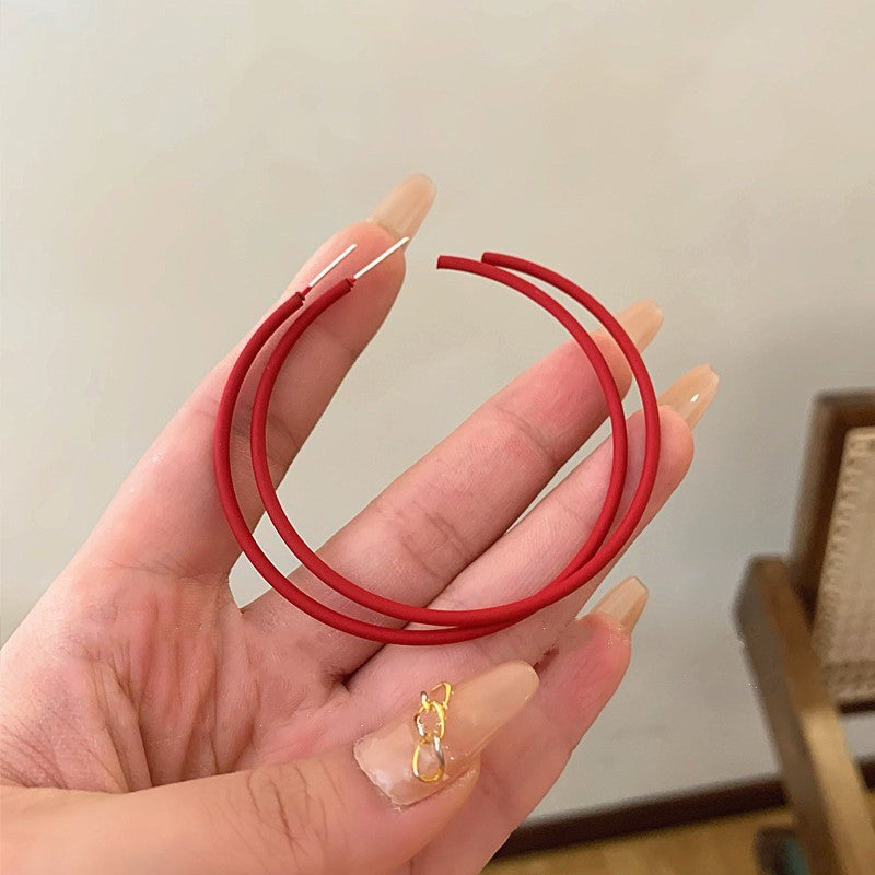 Women's Dopamine Large Hoop Trendy Simple Cold Style Graceful Rings