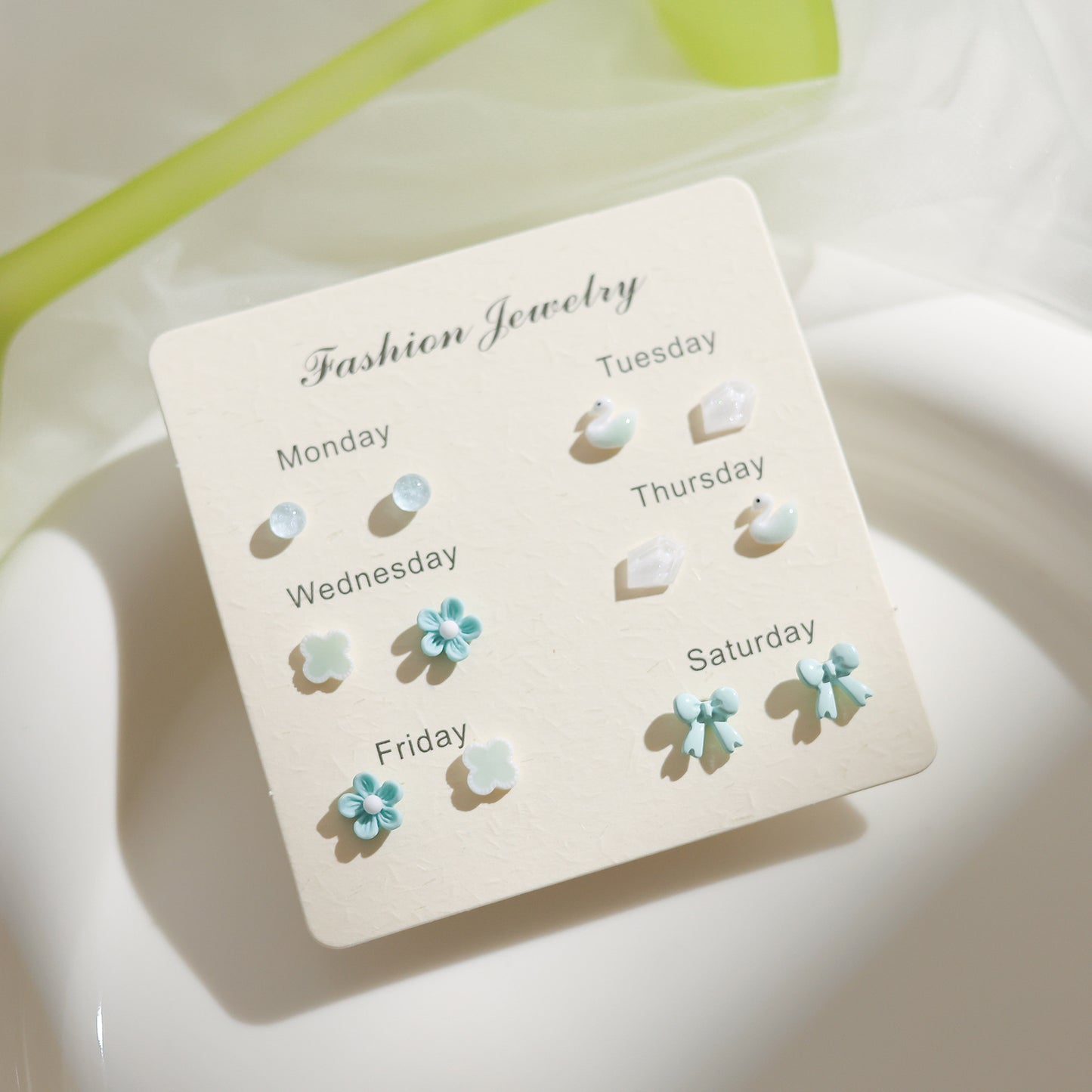 Female Pink Biological Porcelain Pin Ear Sensitive Skin Essential Stud Earrings
