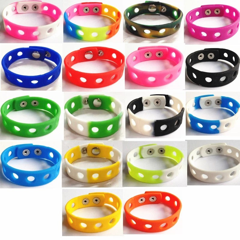 Silicone Hole Wrist Strap Porous Band Bracelet