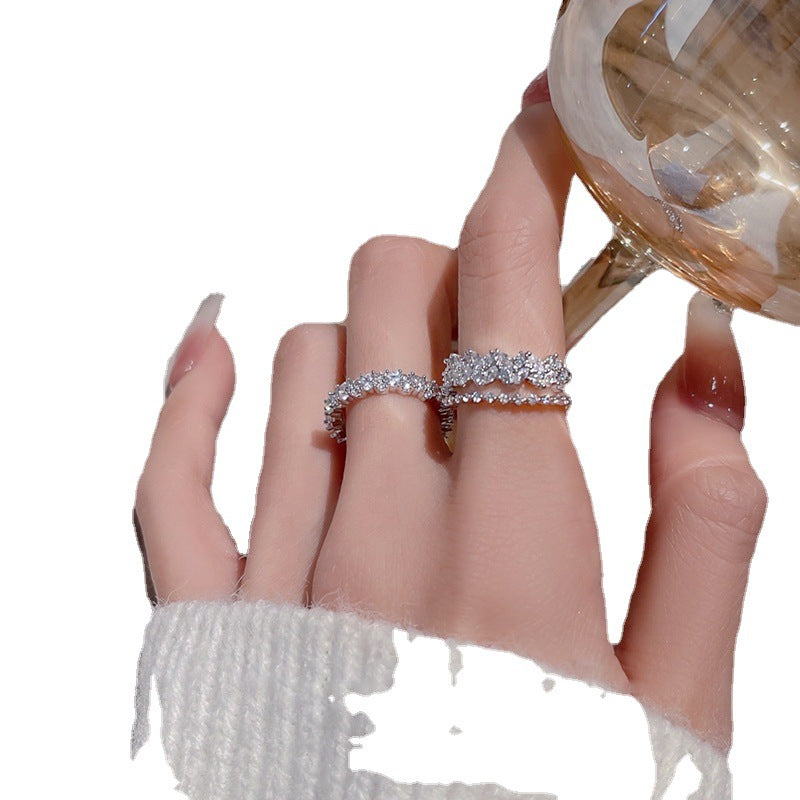 Dual Layer Open-end Female Style Trendy Rings