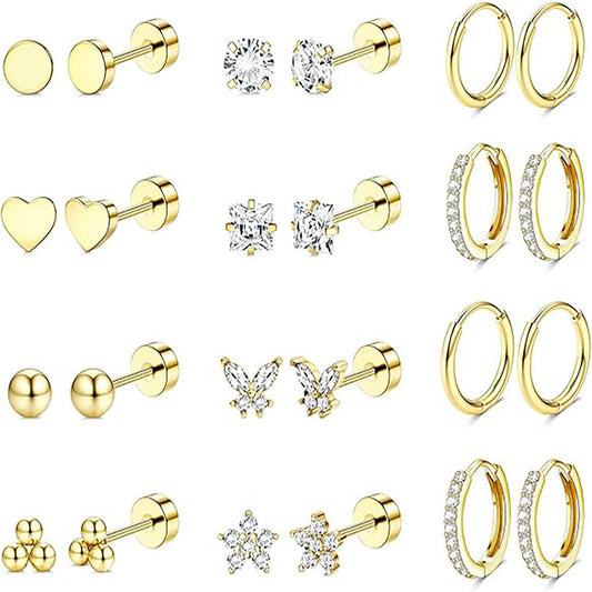 Trendy Fashion Shining No Need To Take Stud Earrings