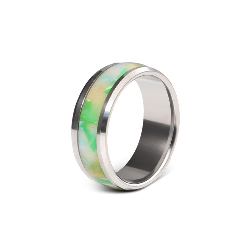 Shell Mixed Stainless Steel Fresh Sweet Ring