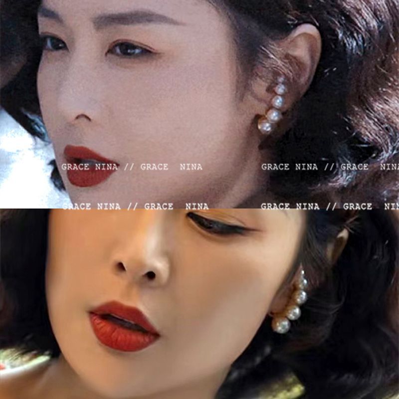 Women's Sister-in-law High-grade Design Pearl Trendy Unique Stud Earrings