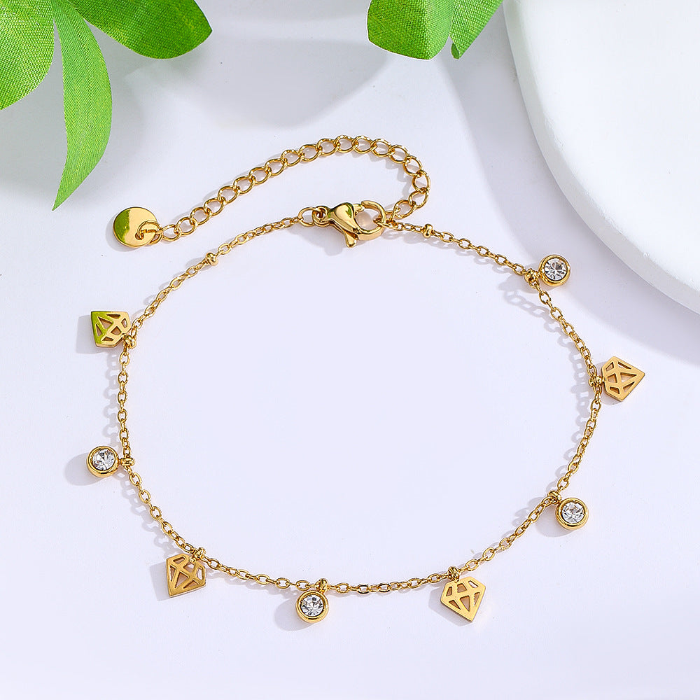 Women's For Daily Match Ornamental Stone Diamond Bracelet