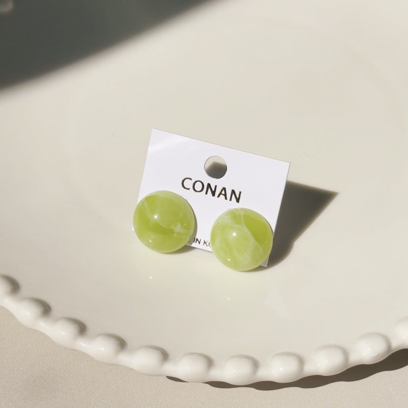 Women's Retro Blooming Acrylic Curved For Simple Stud Earrings