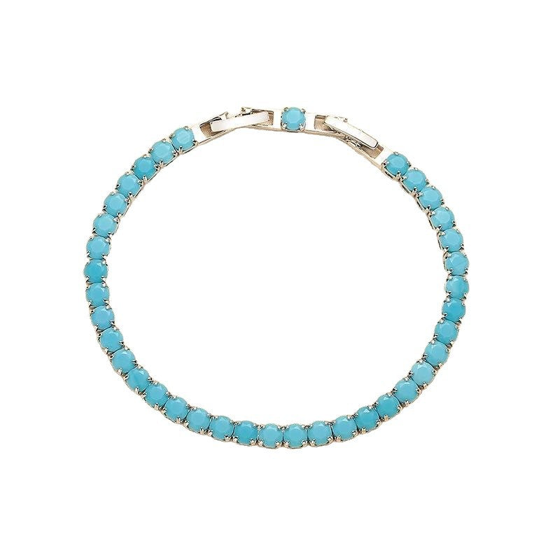Gold Rhinestone Design Adjustable Simple Commuter Bracelet