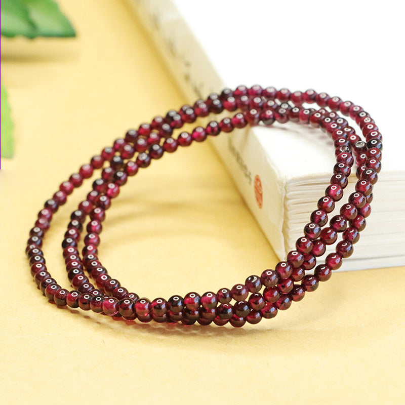 Women's Garnet Wine Red Crystal Gift Bracelet
