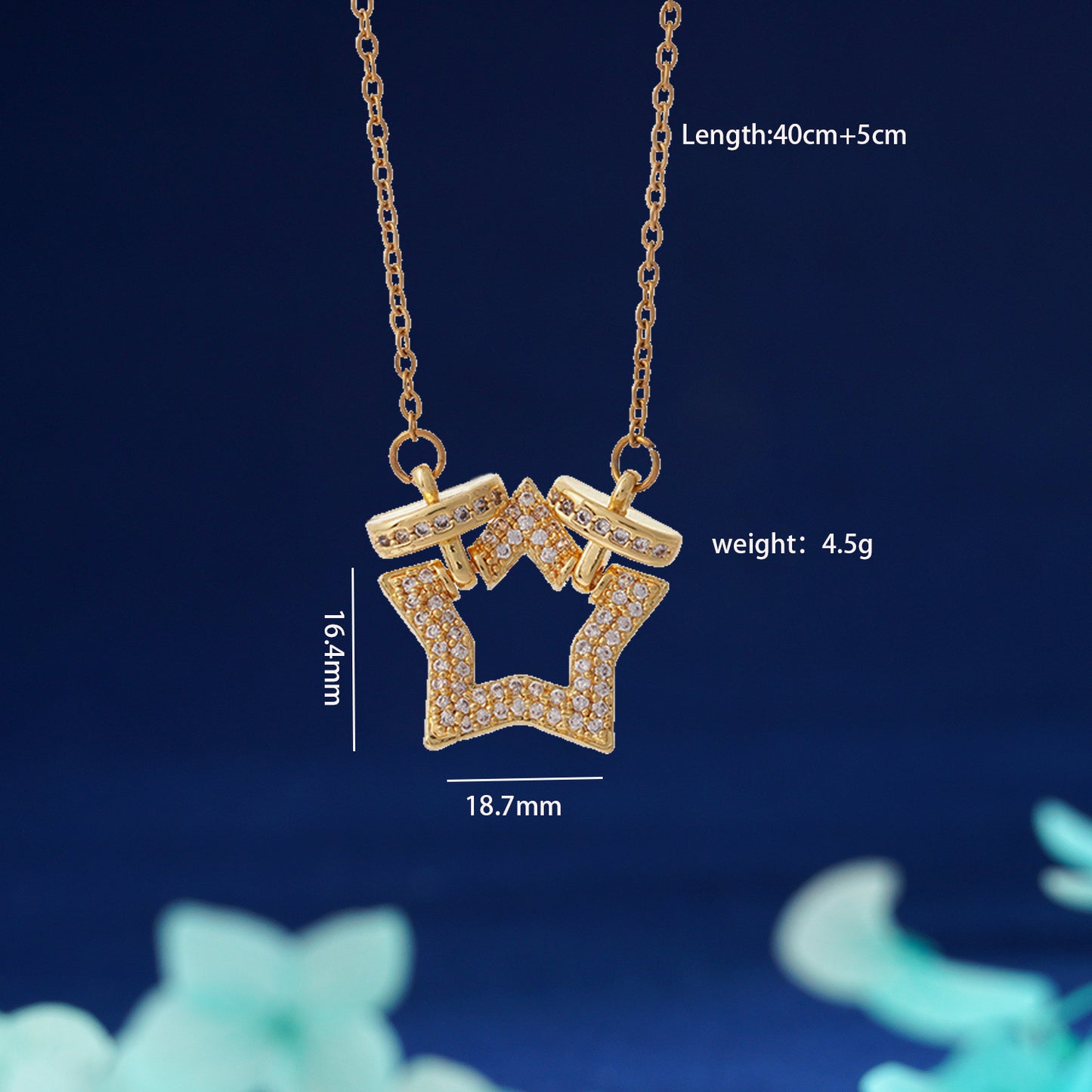 Women's For Gold Love Heart Flowers Temperament Wild Minimalist Star Necklaces