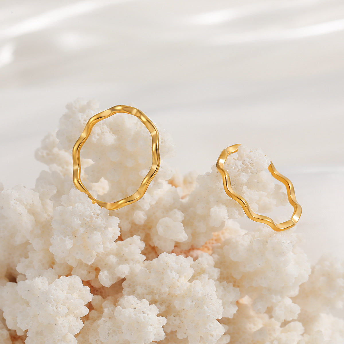 Women's Stacked Fashion Unique Gold-plated Simple Titanium Rings
