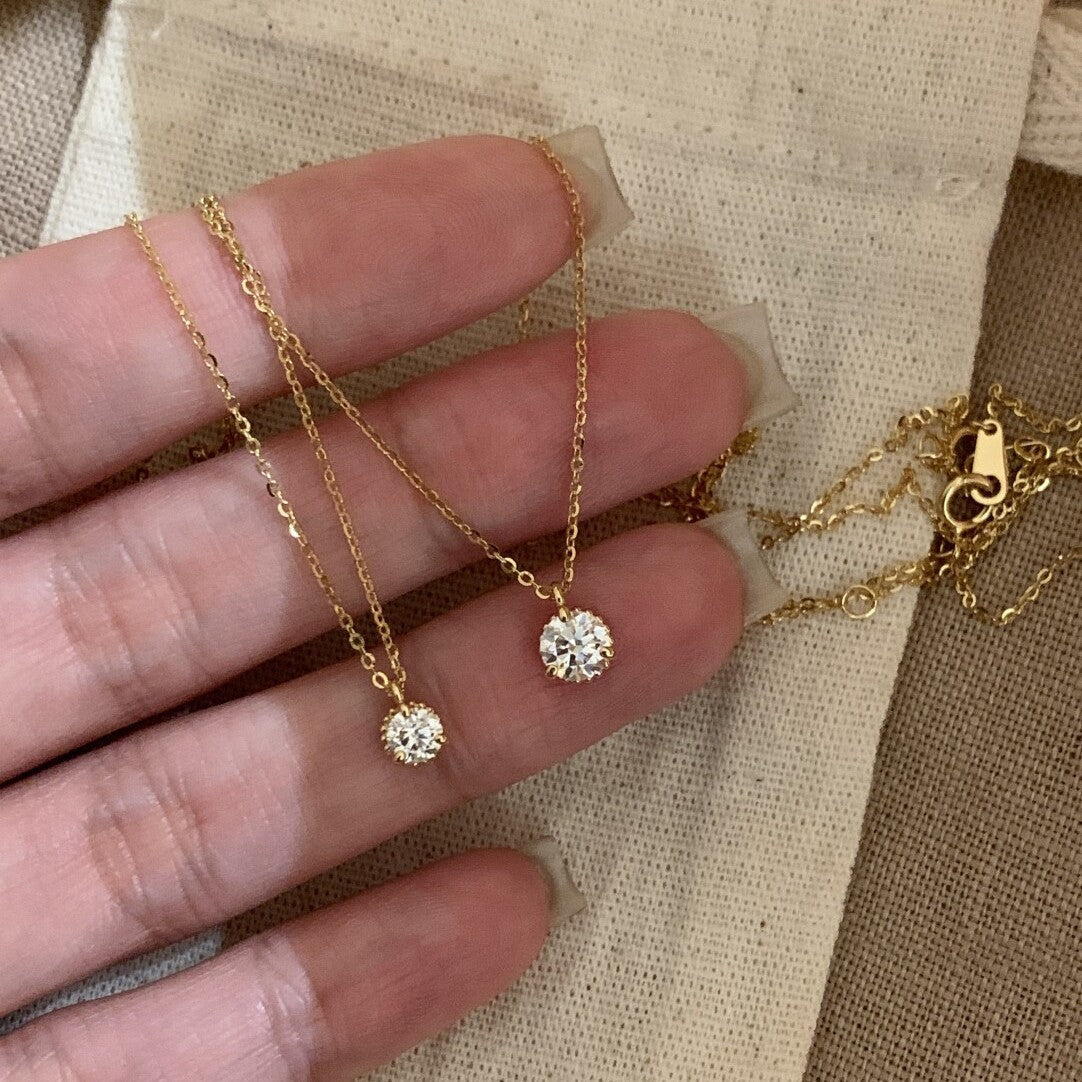 Elegant Small Nose Ga Solitaire Female Summer Exquisite Necklaces
