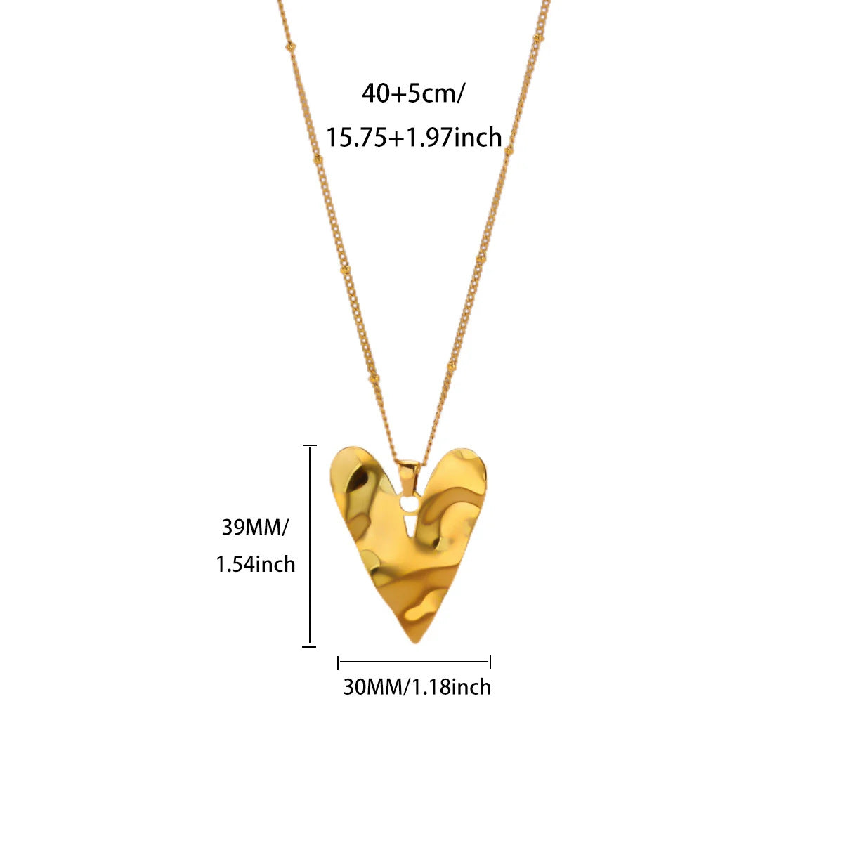Simple Fashion Gold-plated Peach Heart Clavicle Chain Heart-shaped Necklace