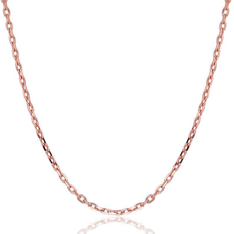 Women's Sier-plated Rose Gold Sier Cross Chain Korean Style Necklaces