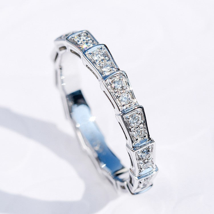 Women's & Men's Korean Style Fine Snake Full Diamond Ring