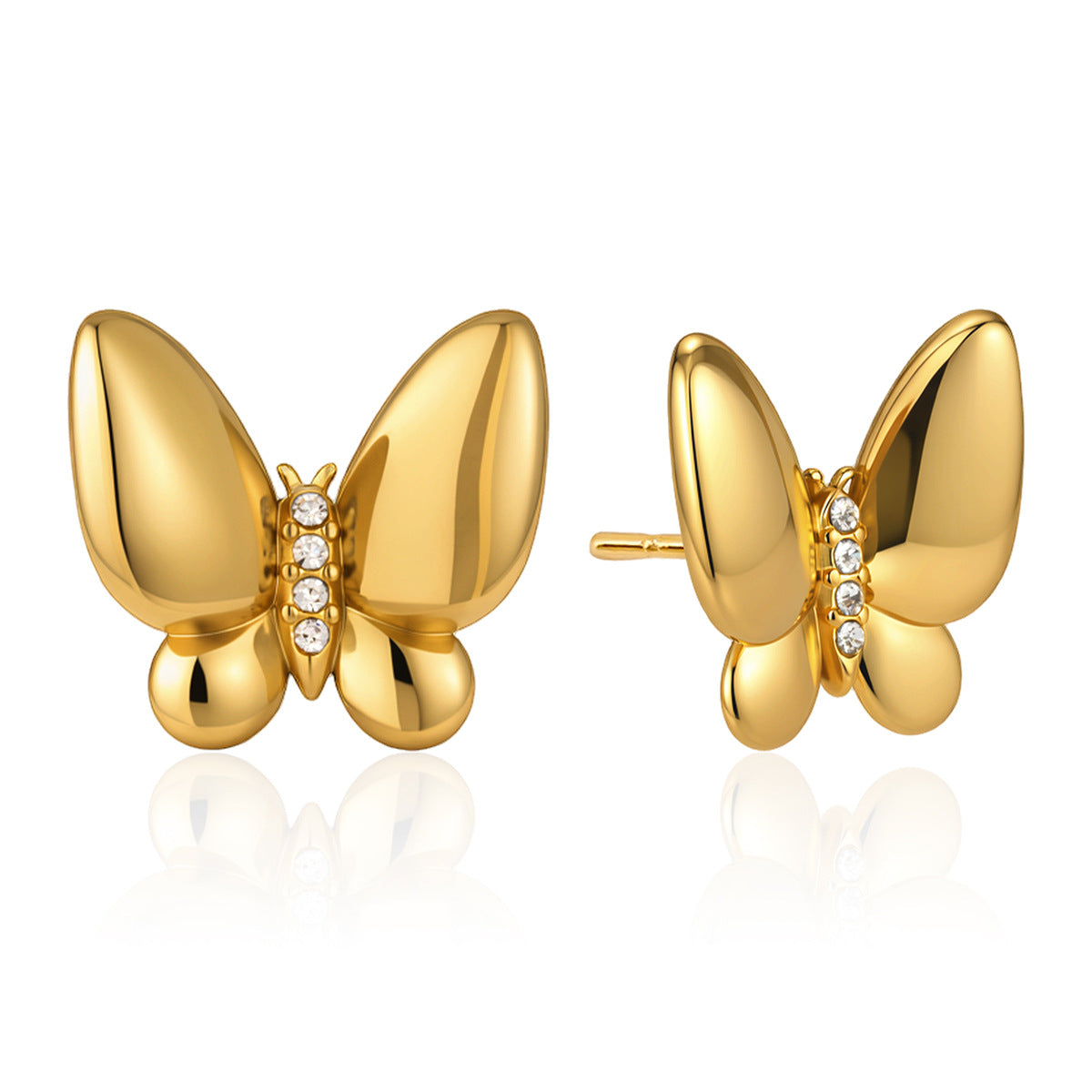Women's Gold Stainless Steel Special Interest Light Luxury Stud Earrings