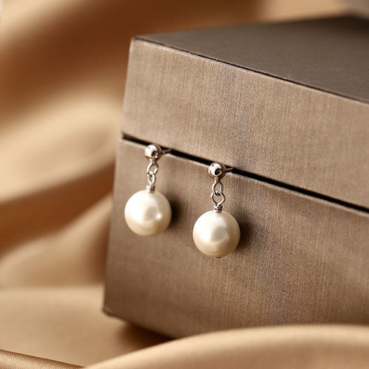 Children's Pearl Female Light Luxury Summer Ear Copper Stud Earrings