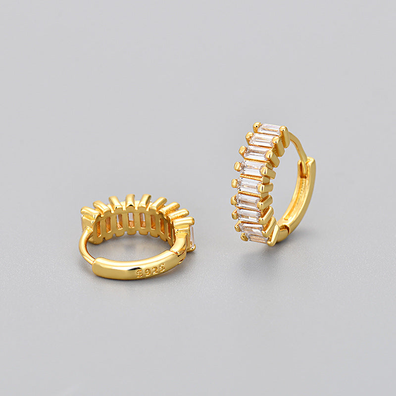 Rectangular Zircon Sweet Bohemian Affordable Luxury Earrings