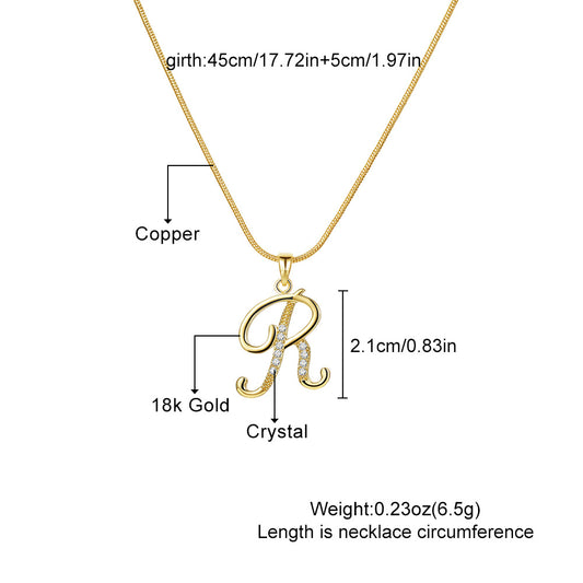 Simple Copper Inlaid Zircon Snake Chain Gold Advanced Necklaces