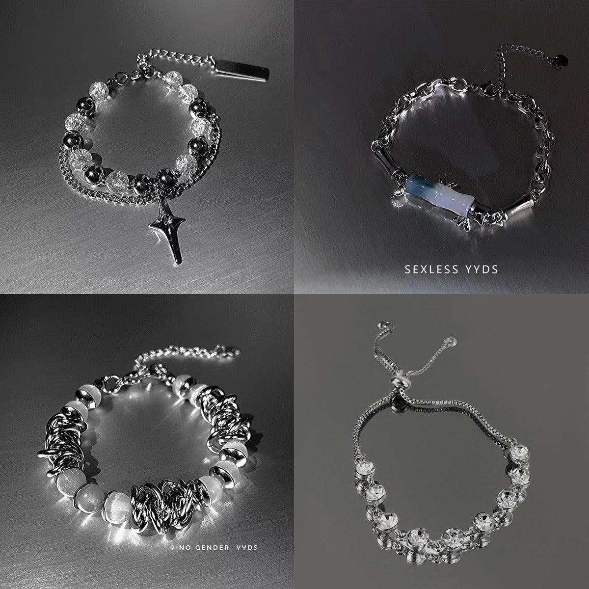 Men's Chinese Style Light Luxury Bamboo Design Female Bracelet