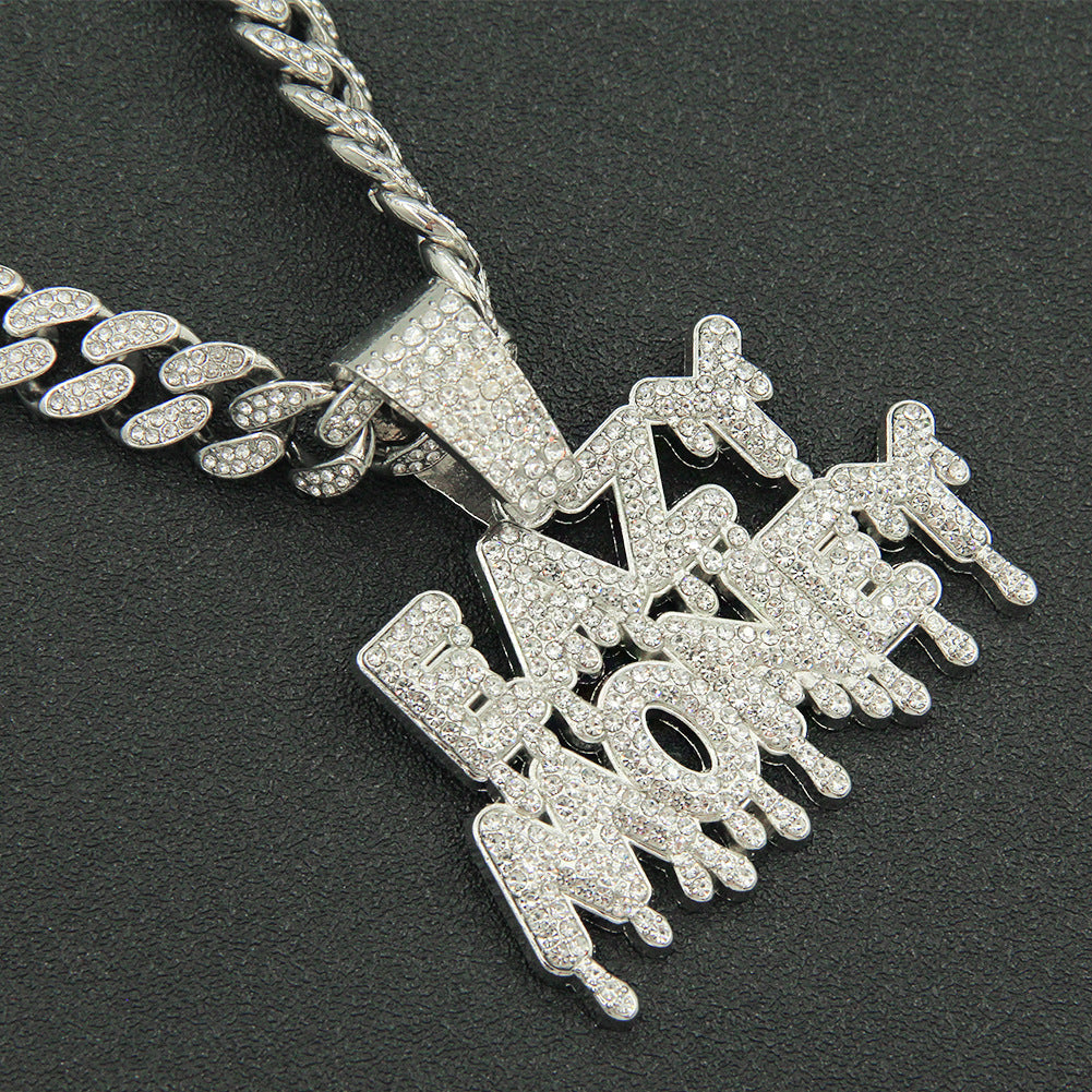 Men's Water Drop Shape Big Buckle Cool Necklace