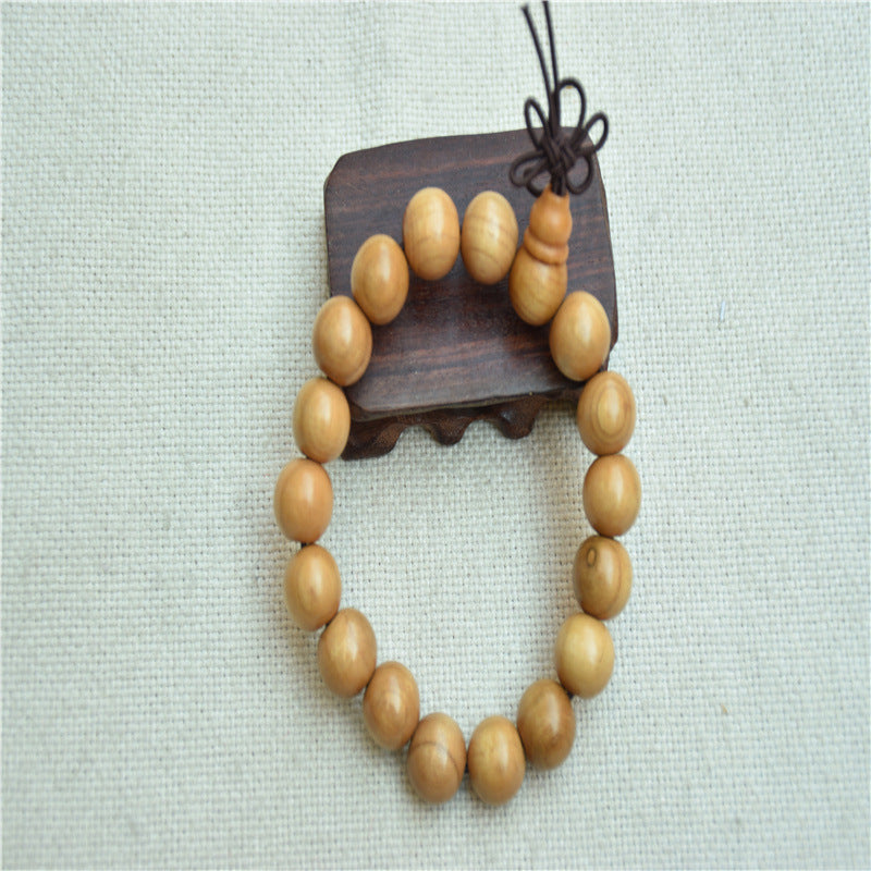 Paint Round Beads Buddha Rosary Peach Bracelets