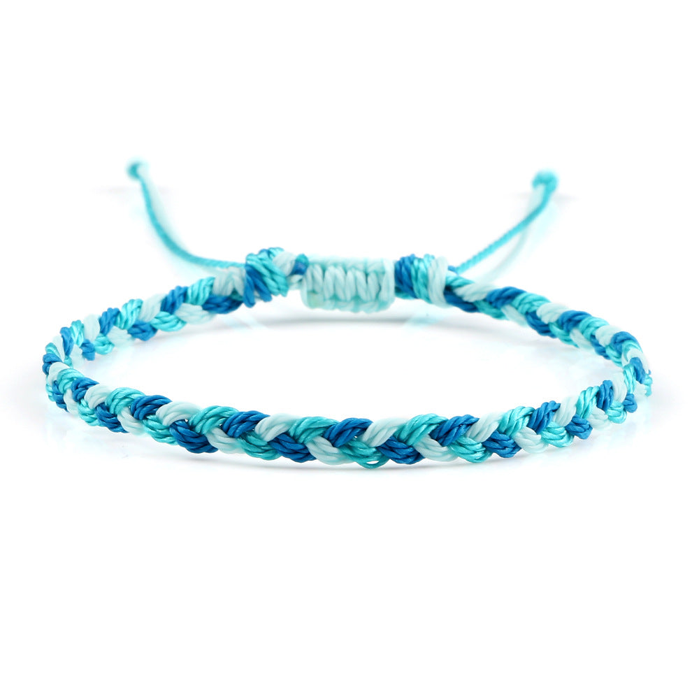 Creative Twist Weave Taiwanese Wax Handmade Hand Unisex Twin Bracelet