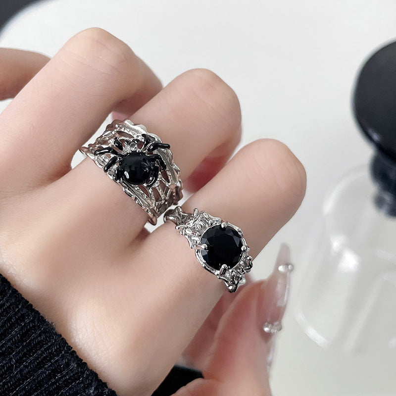 Women's Dark Style Spider Open Design Personality Rings