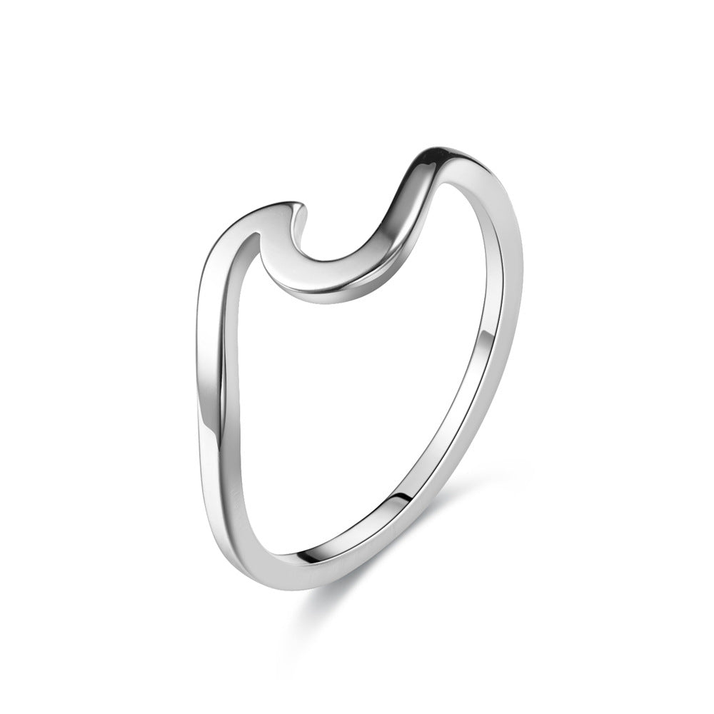 Wave Light Creative Design Titanium Steel Female Niche Hollow Bracelets
